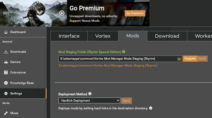 Vortex mod manager skyrim